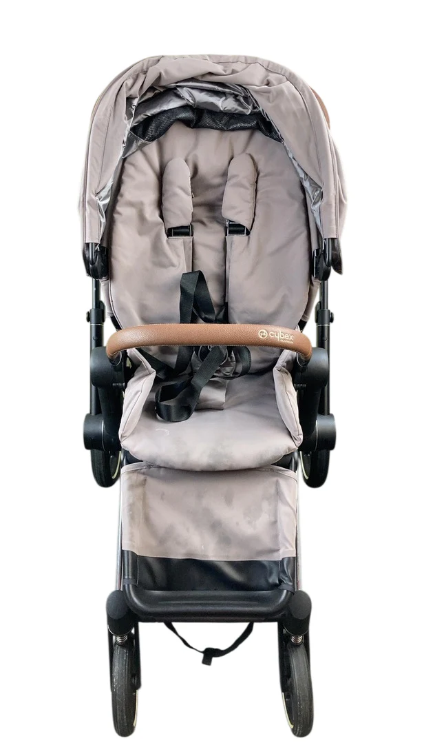 Cybex PRIAM Stroller, 2019, Chrome With Black Details, Manhattan Grey - Image 8