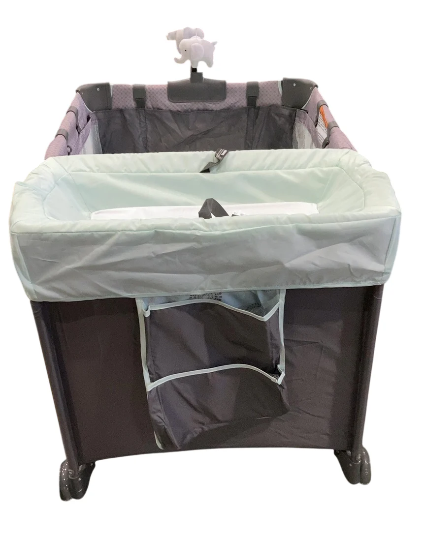 Delta Children LX Deluxe Portable Baby Play Yard With Removable Bassinet and Changing Table, Eclipse - Image 2