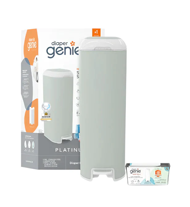 Diaper Genie Platinum Pail Gift Set, Sage Green - Image 6