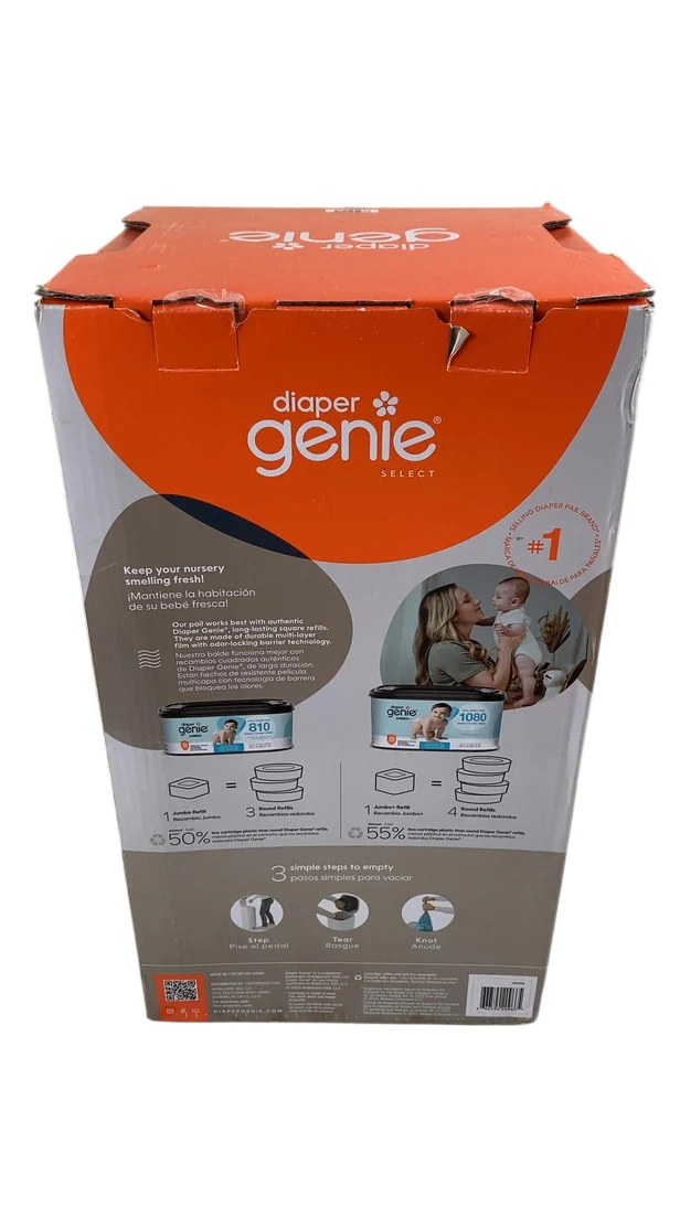 Diaper Genie Select Diaper Pail Gift Set, Lily White - Image 3