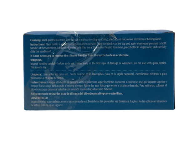 Dr. Brown's Silicone Bottle Handle, 3 Pack, Wide Neck, Blue/Green/Gray - Image 3
