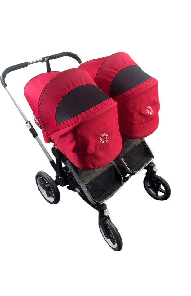 Bugaboo Donkey 3 Duo Stroller, Aluminium, Grey Melange, red, unknown - Image 3
