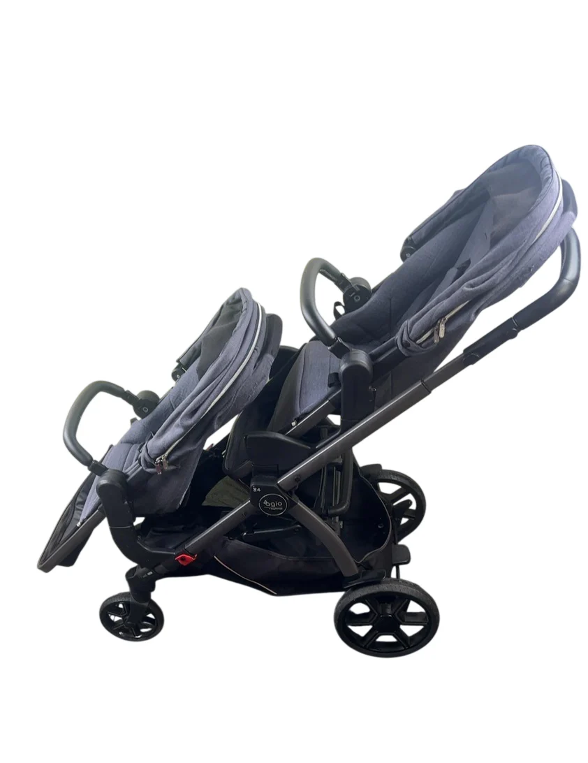 Peg Perego Agio Z4 Double Stroller, 2022, Agio Mirage Blue - Image 4