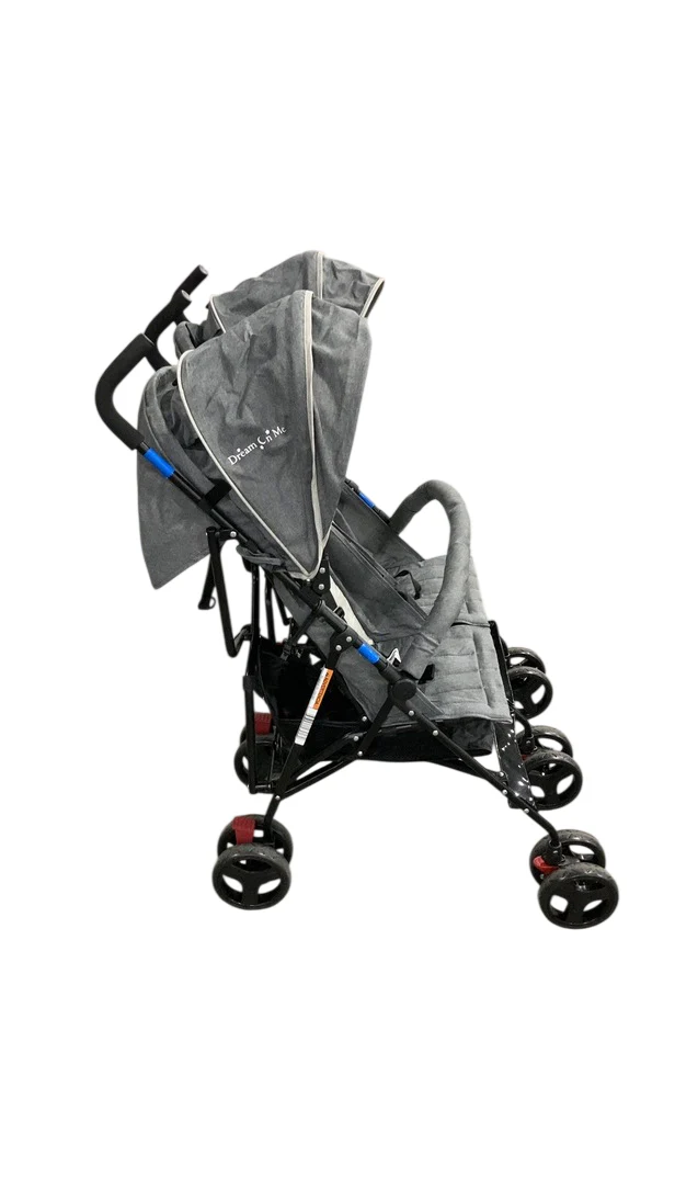 Dream On Me Volga Twin Umbrella Stroller, Dark and Light Grey - Image 3