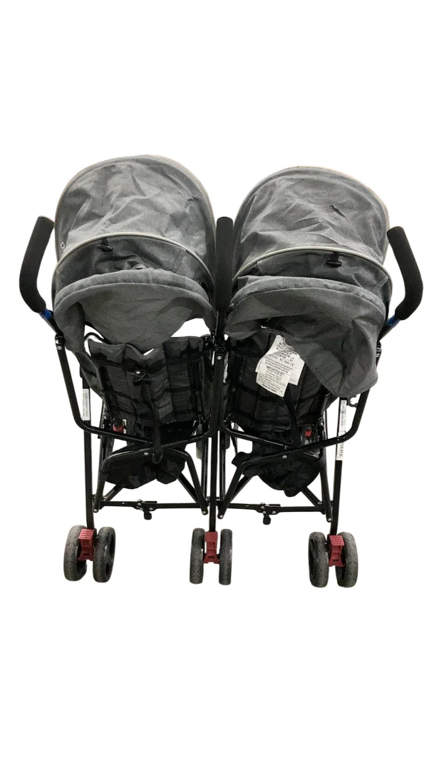 Dream On Me Volga Twin Umbrella Stroller, Dark and Light Grey - Image 4