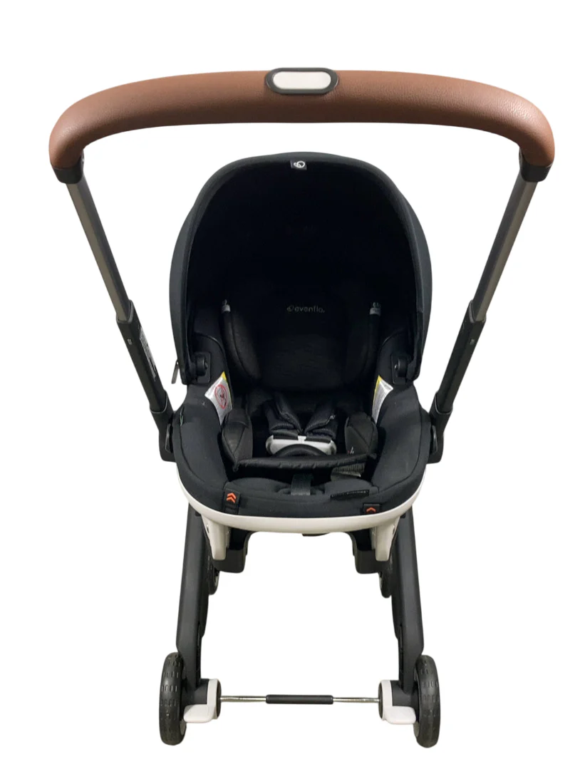 Evenflo Gold Shyft Dual Ride Infant Car Seat Stroller Combo, 2024, Onyx, with Carryall Storage and Extended Canopy - Image 2