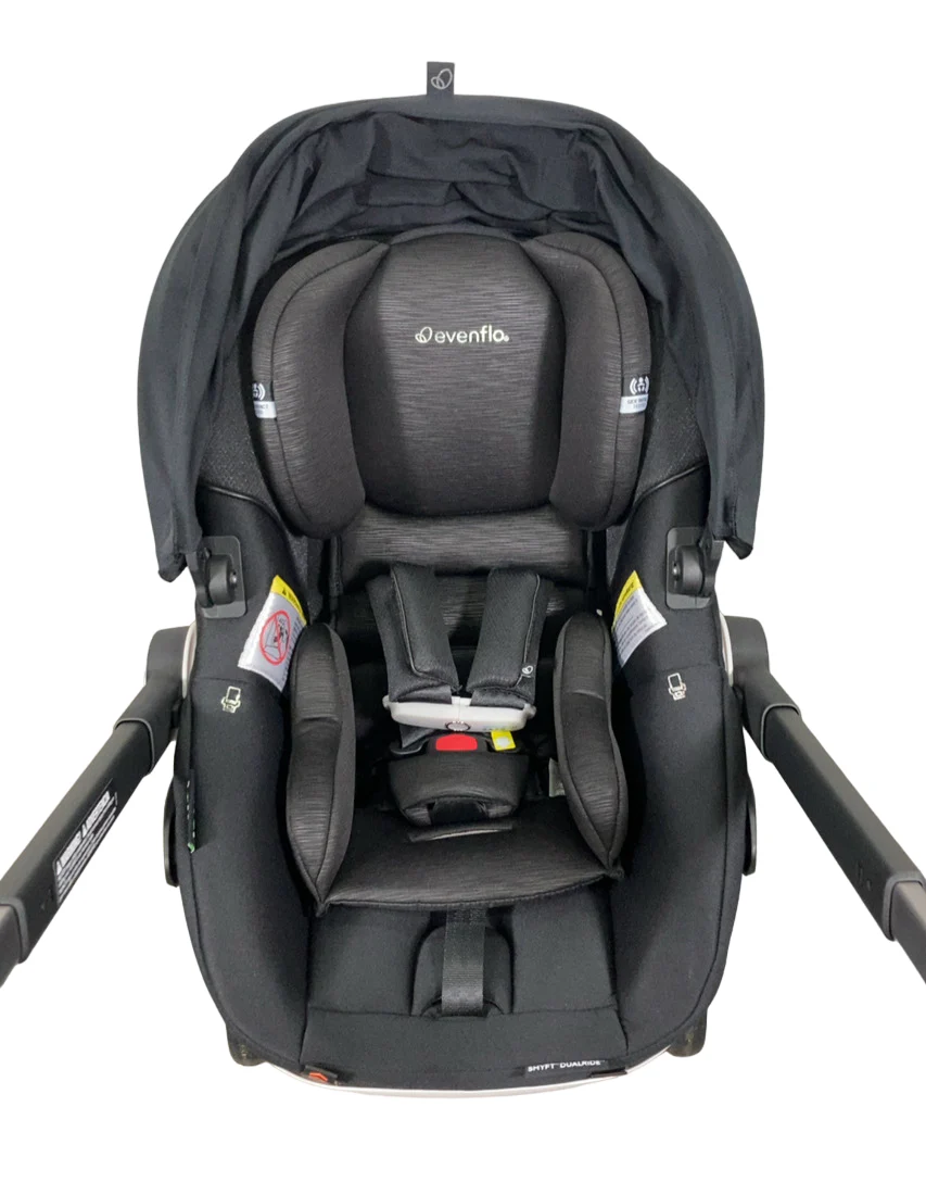 Evenflo Gold Shyft Dual Ride Infant Car Seat Stroller Combo, Onyx, 2024, with Carryall Storage and Extended Canopy - Image 6