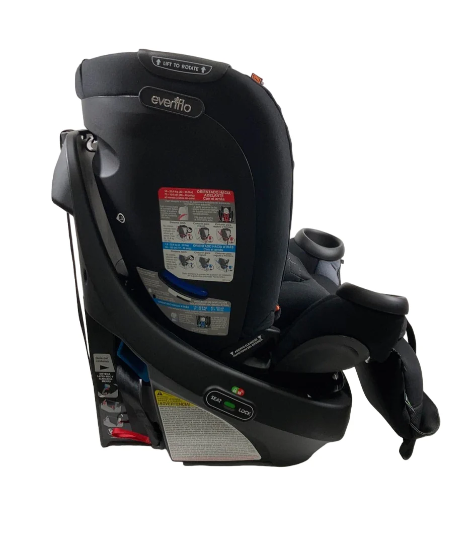 Evenflo Revolve 360 Extend All-in-One Rotating Car Seat with Quick Clean Cover, 2023, Revere Gray - Image 2