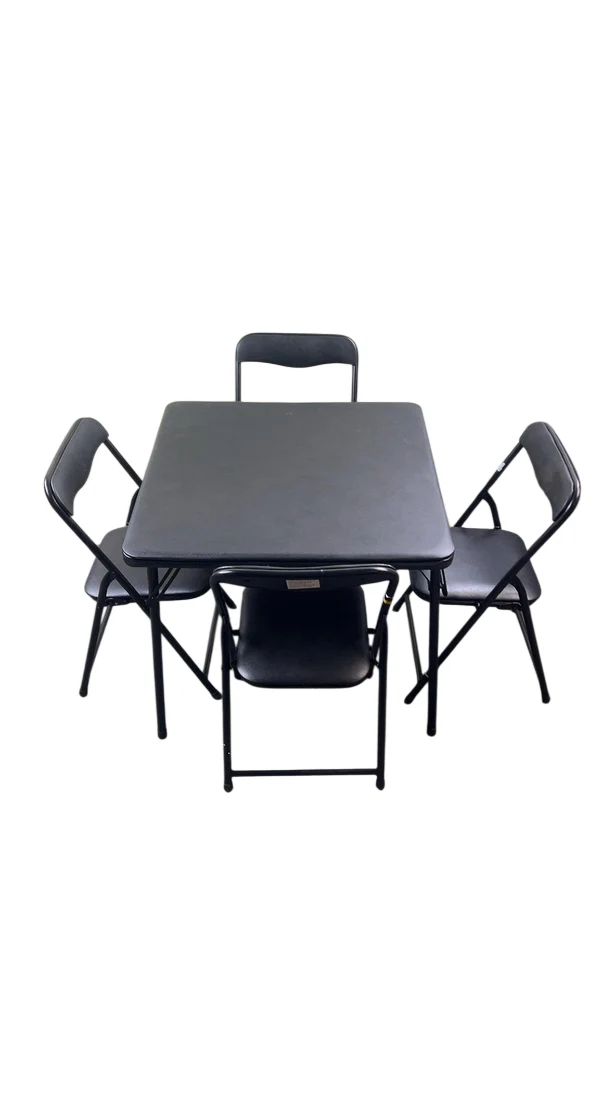 Flash Furniture Kids 5 Piece Folding Table and Chair Set, Black - Image 2
