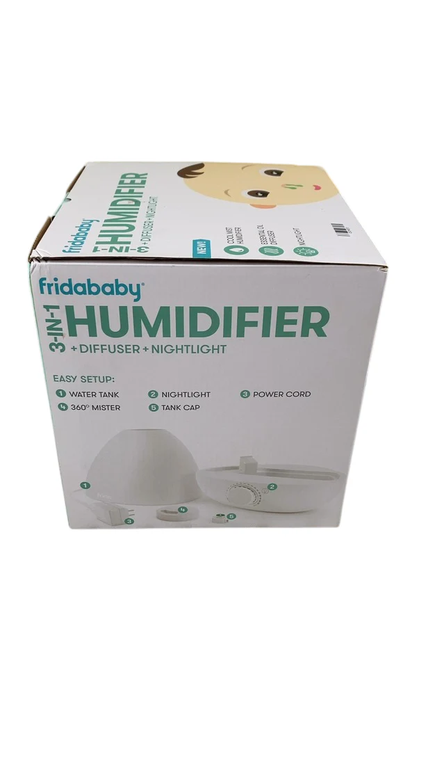 FridaBaby 3-in-1 Humidifier With Diffuser And Nightlight, White - Image 2