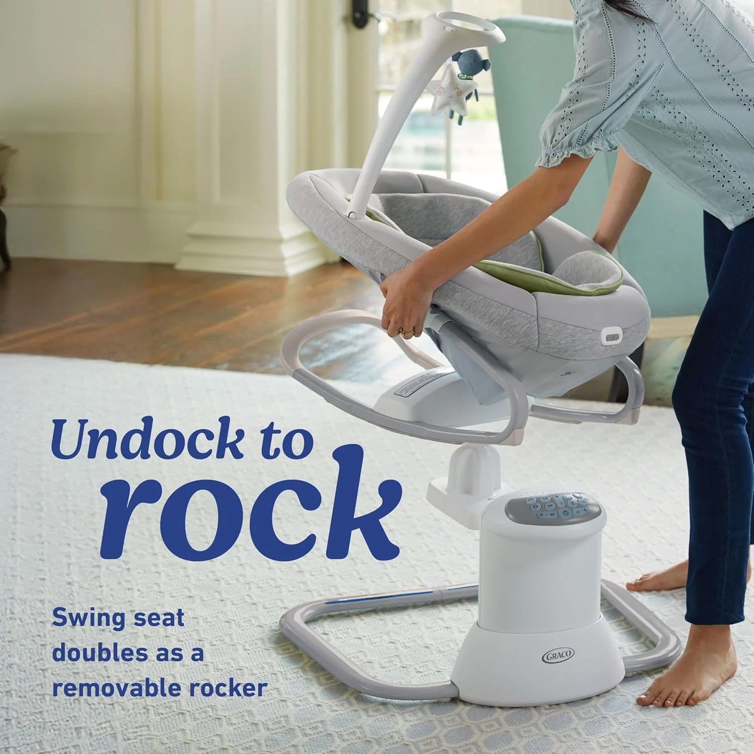 Graco Soothe My Way Swing With Removable Rocker, Madden - Image 3