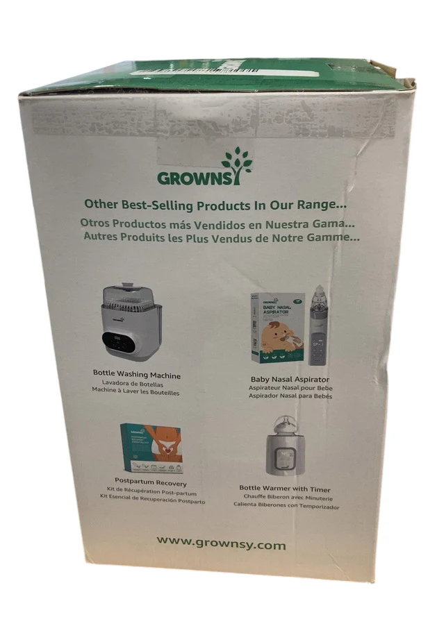 Grownsy Bottle Sterilizer and Dryer, White/Grey - Image 3