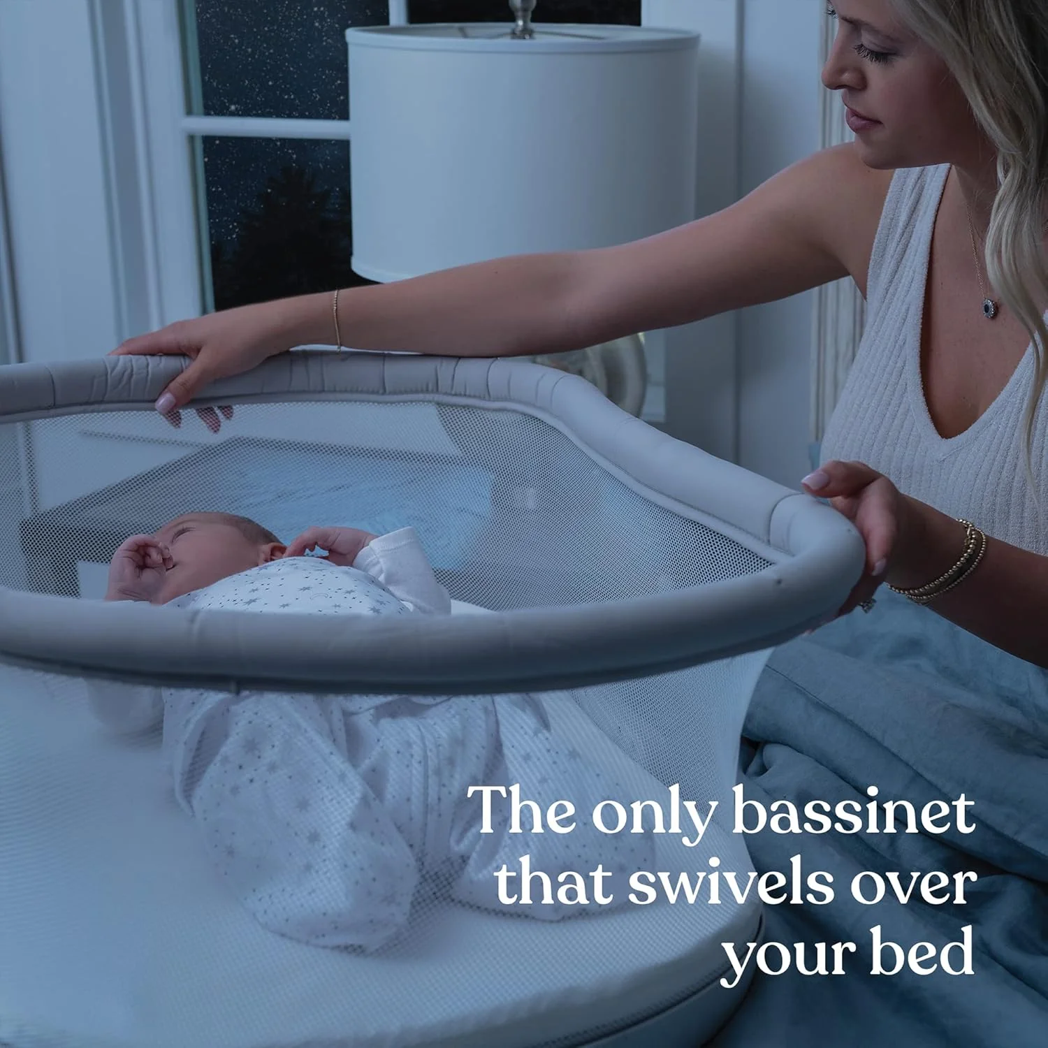 Halo Bassinest Soothing Swivel Sleeper 3.0 Bassinet, Grey - Image 4