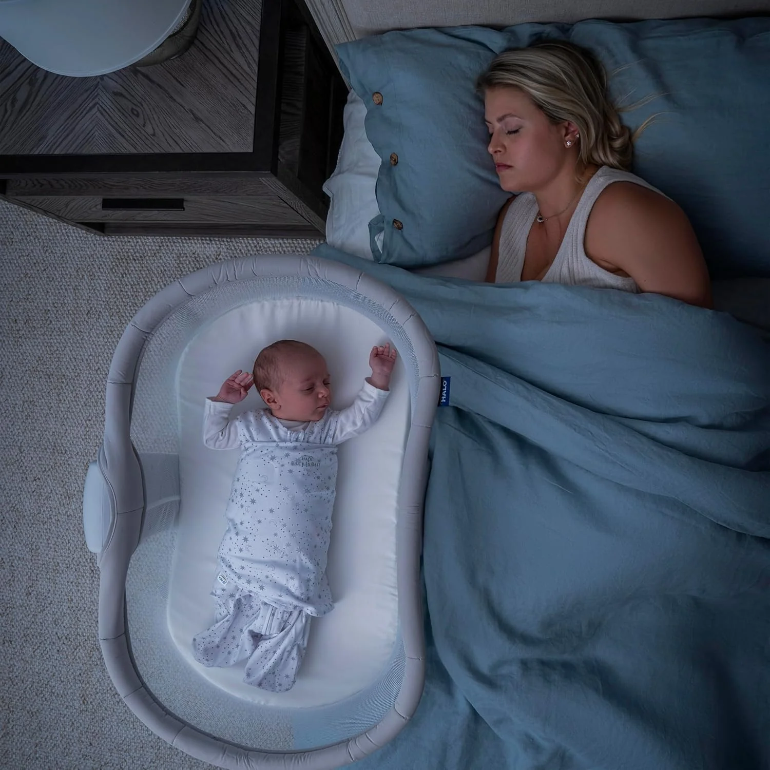 Halo Bassinest Soothing Swivel Sleeper 3.0 Bassinet, Grey - Image 7