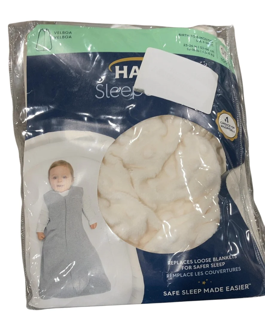 Halo Sleepsack Wearable Blanket, Small (0-6 Months), Plushy Dot Velboa Cream - Image 3