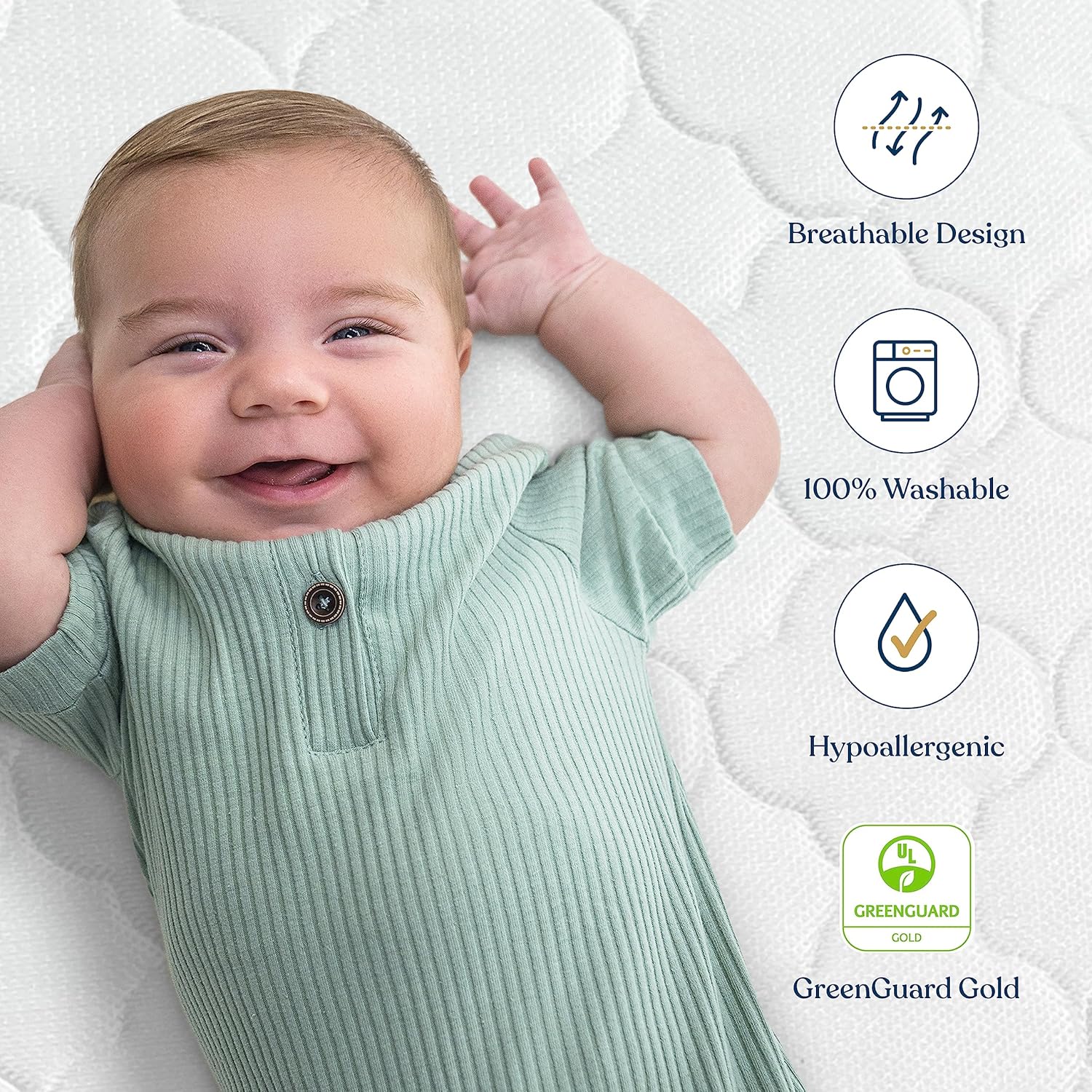 Halo Essential Crib & Toddler Mattress, Breathable - Image 2