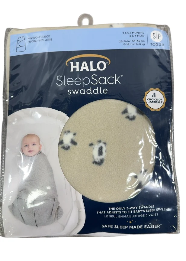 Halo Micro-Fleece Swaddle, Small, Penguin Pals - Image 3