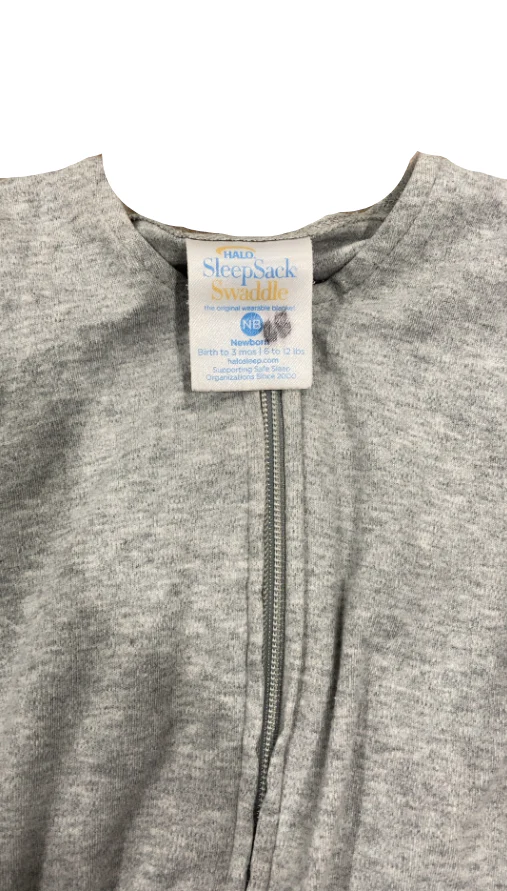 Halo SleepSack Swaddle, Newborn, Heather Gray - Image 3