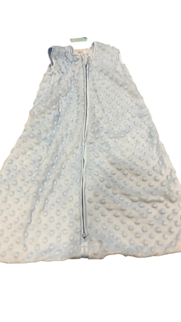 Halo SleepSack Swaddle, Small, Plushy Dot Velboa baby blue - Image 2