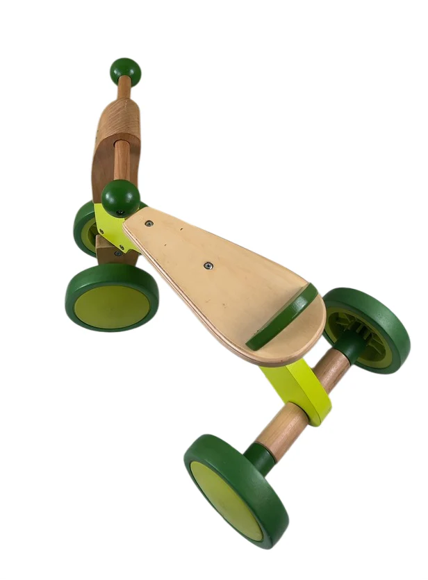 Hape Scoot Around Ride On Wood Bike, Bright Green - Image 4