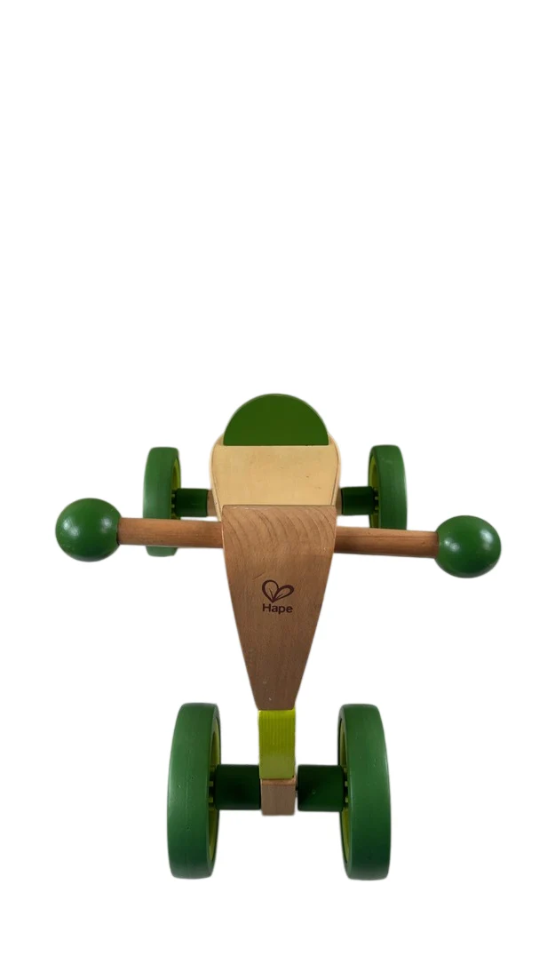 Hape Scoot Around Ride On Wood Bike, Bright Green - Image 5