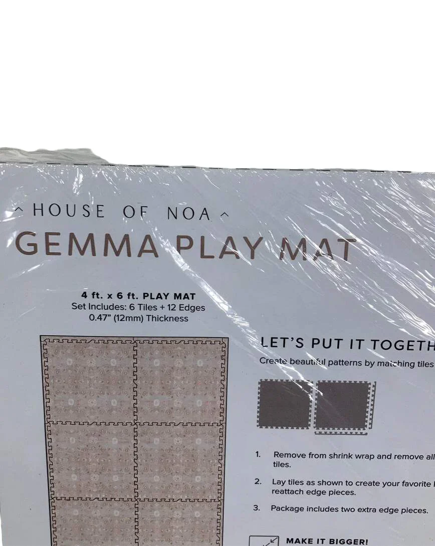 House of Noa Little Nomad Play Mat, 4x6, Gemma, Linen - Image 3