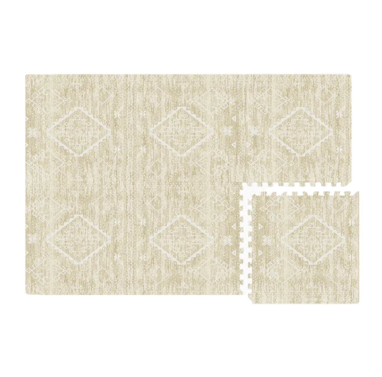 House of Noa Little Nomad Play Mat, Ula, 4x8, Straw - Image 2