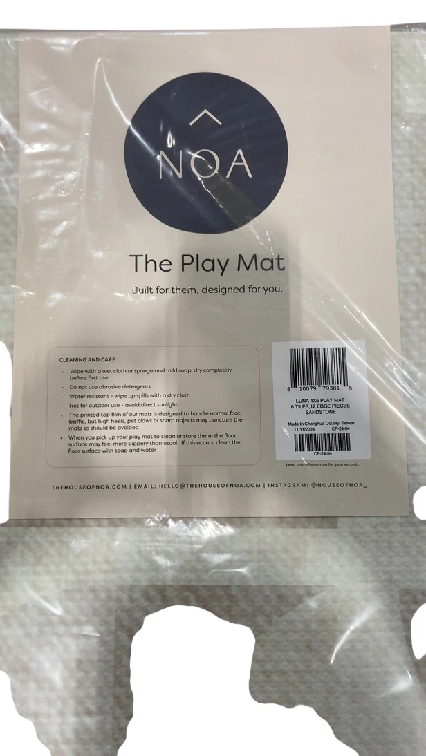 House of Noa Little Nomad Play Mat, Sandstone, Luna, 4x6 - Image 4
