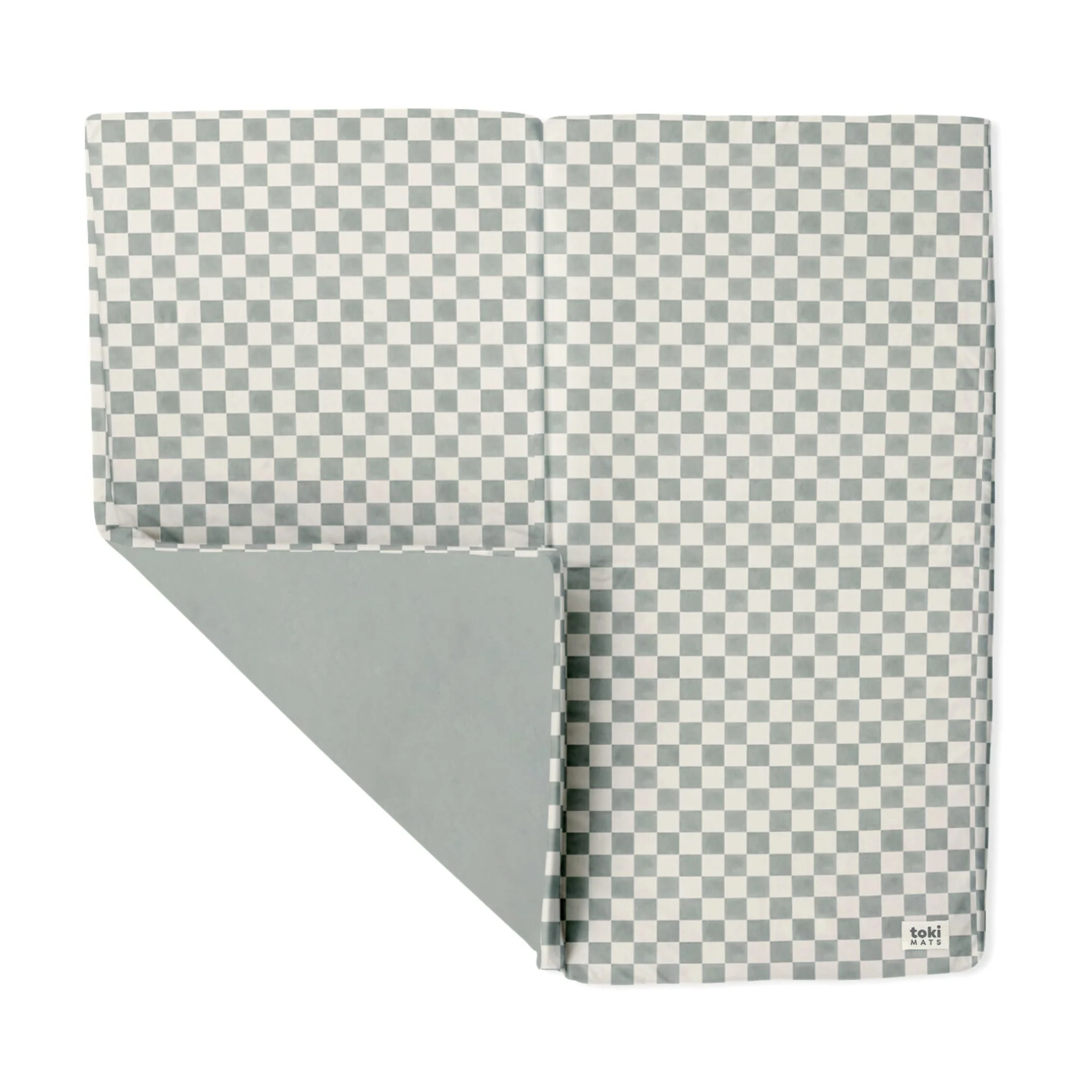 Toki Kids Checker Matcha Organic Cotton Mat - Image 3