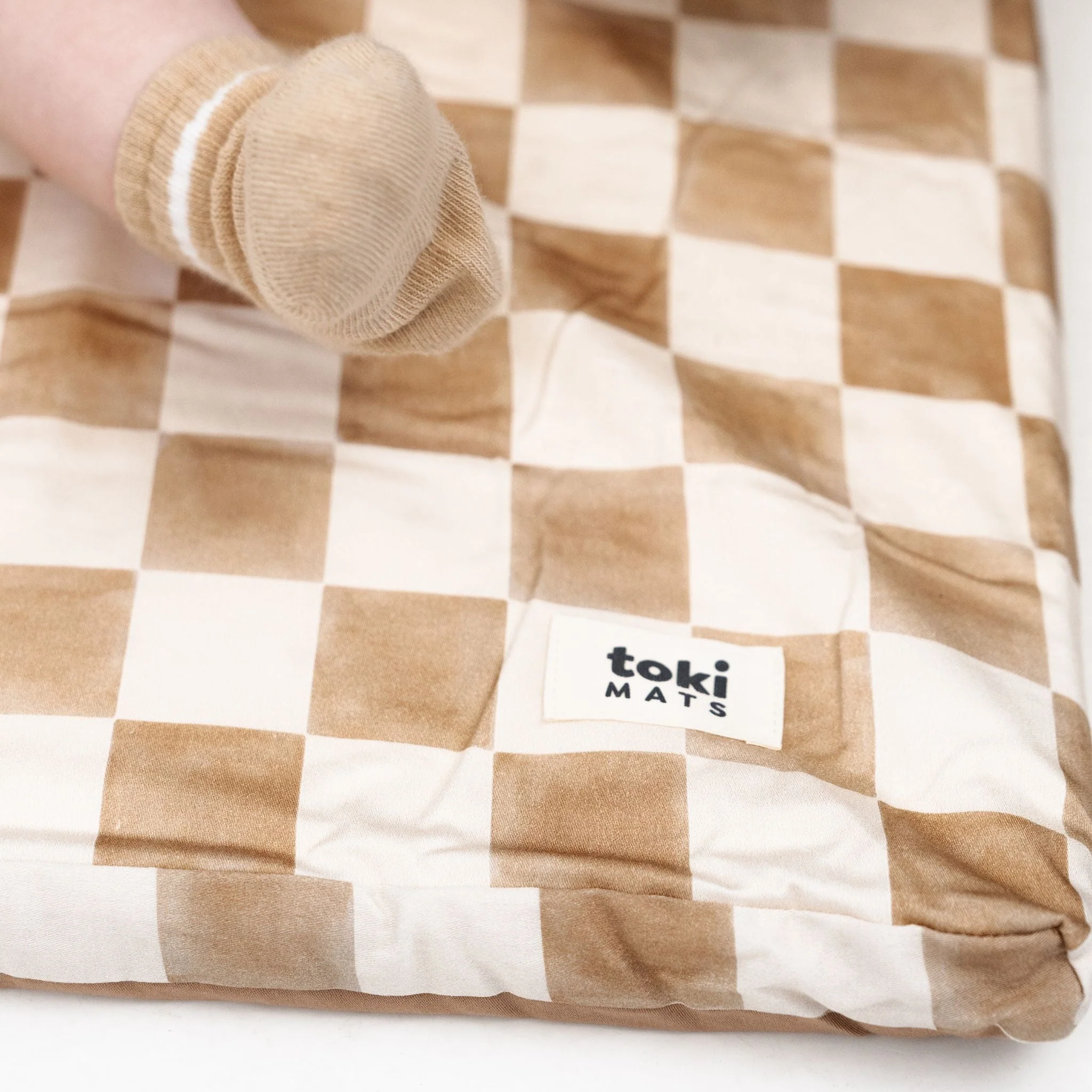 Toki Kids Checker Toffee Organic Cotton Mat - Image 14