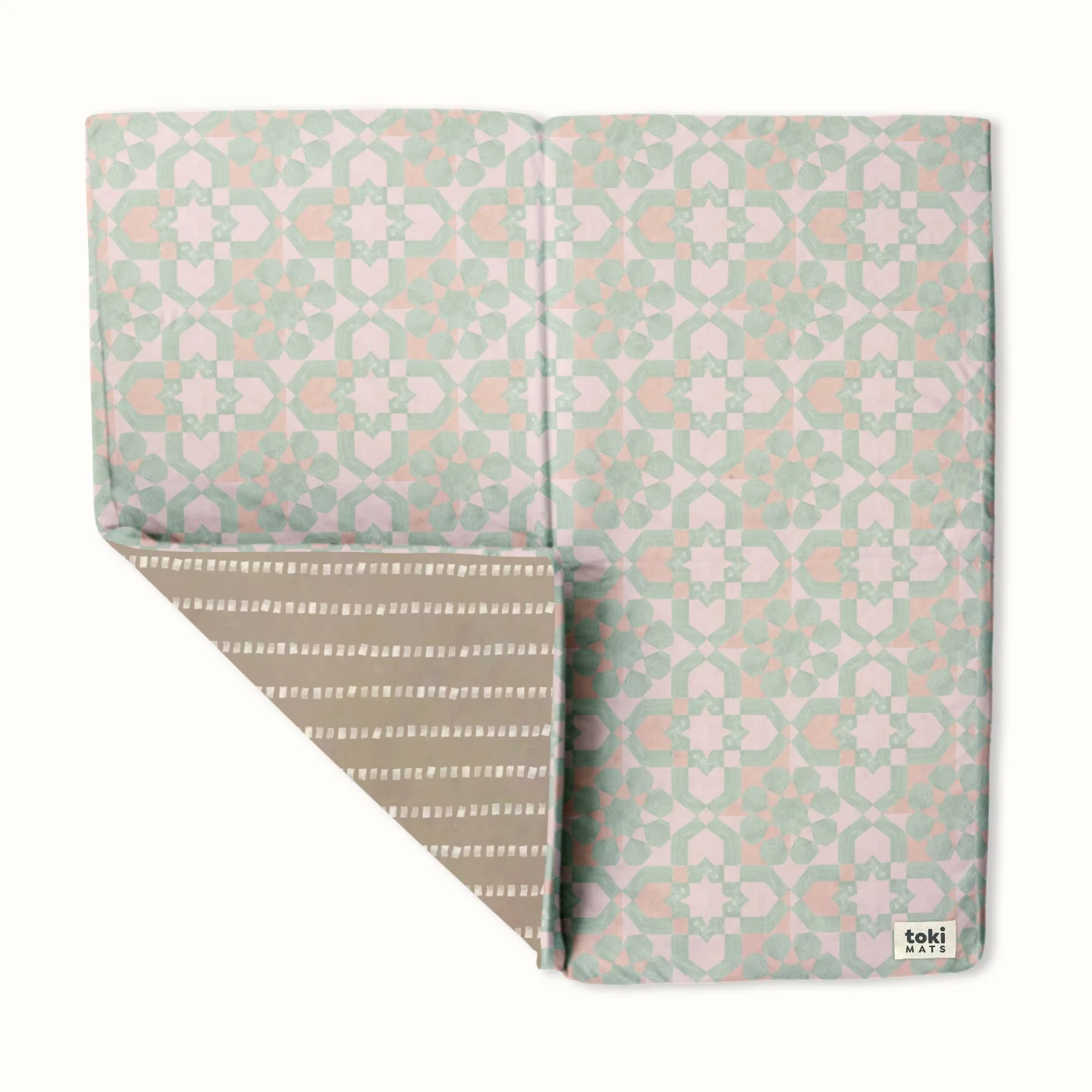 Toki Mats Padded Play Mat, Green Tile Mat - Image 4