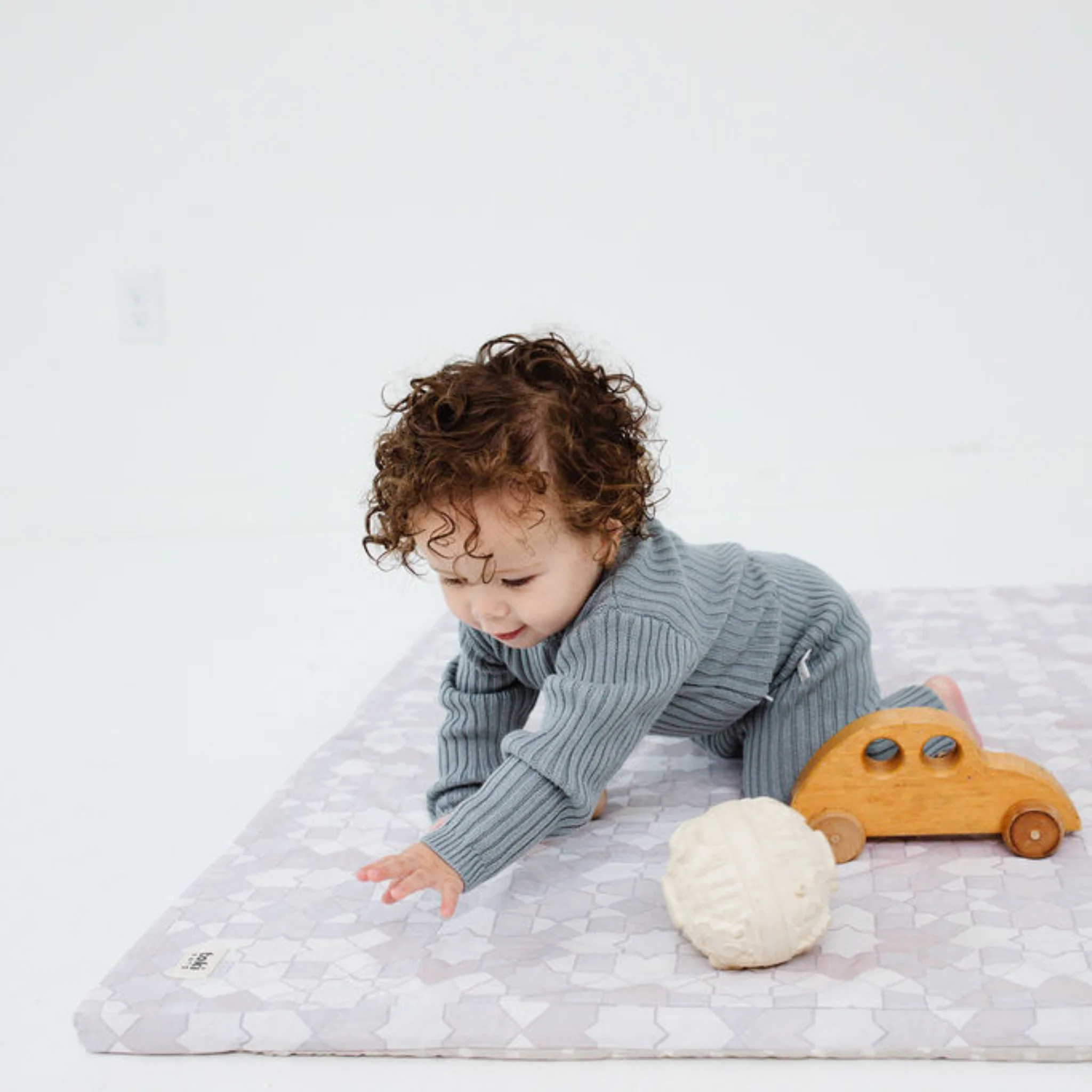 Toki Mats Padded Play Mat, Grey Mosaic Mat, Multiple Sizes - Image 4