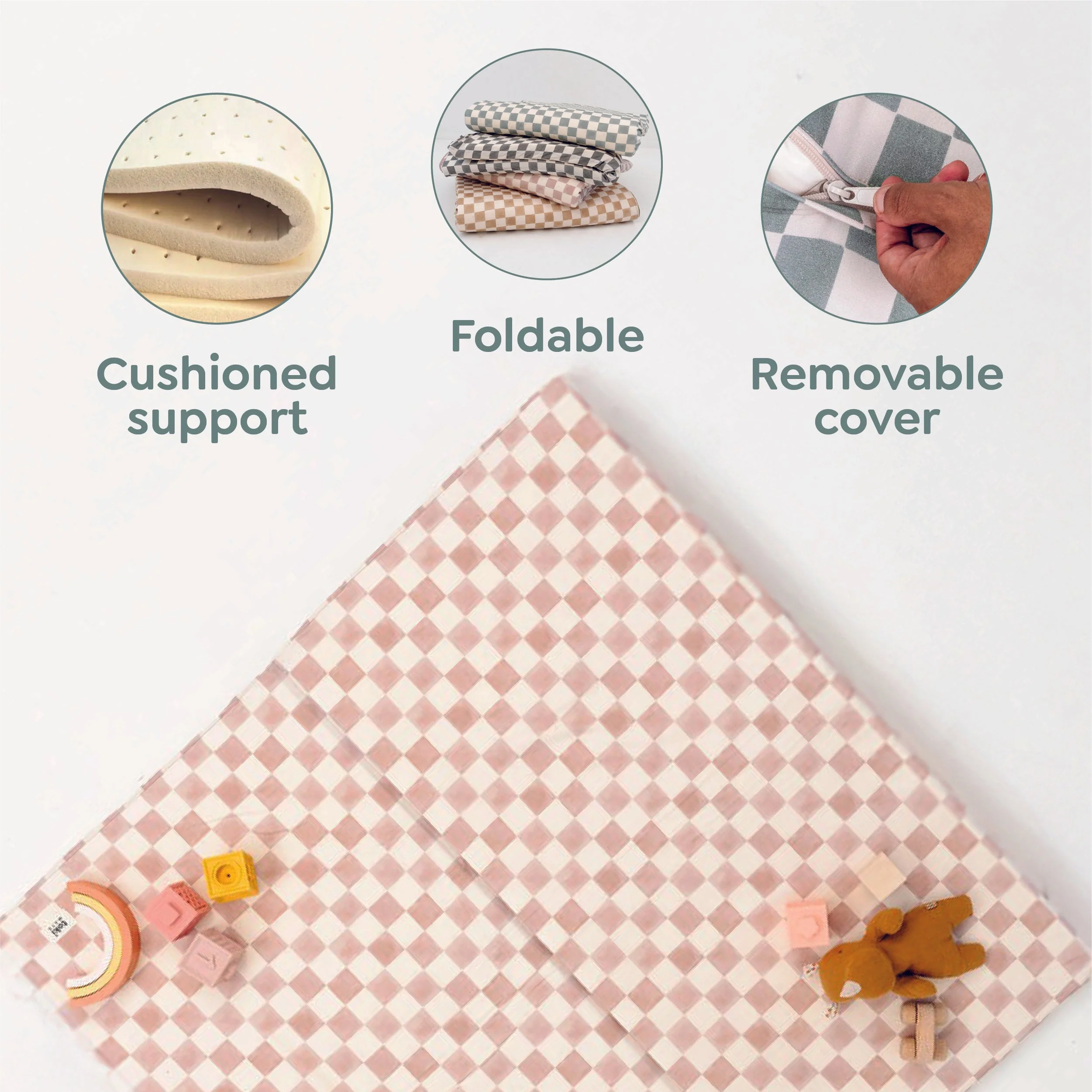 Toki Kids Playful Posies Organic Cotton Mat - Image 7