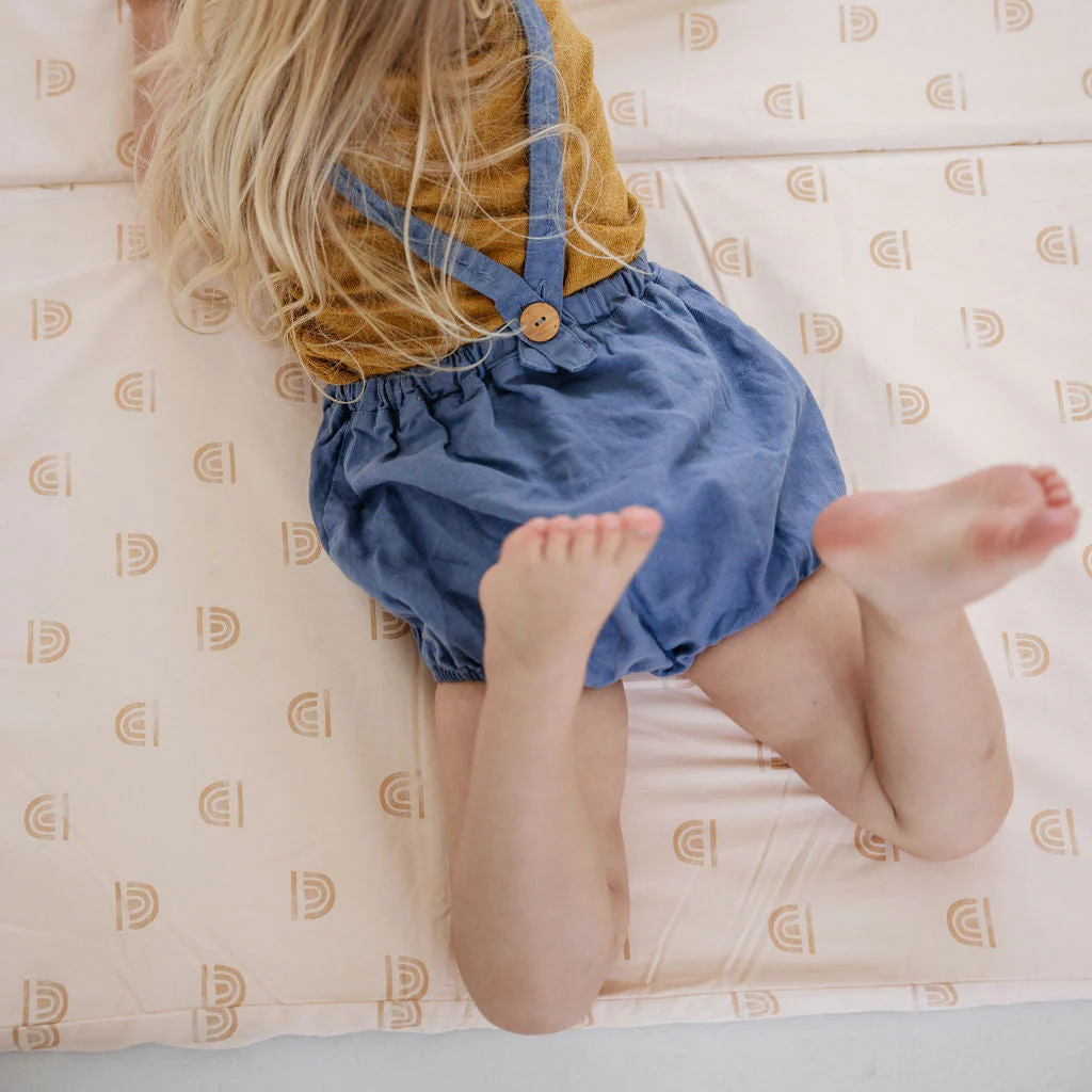 Toki Mats Padded Play Mat, Rainbow Stamp in Cream, Multiple Sizes - Image 10