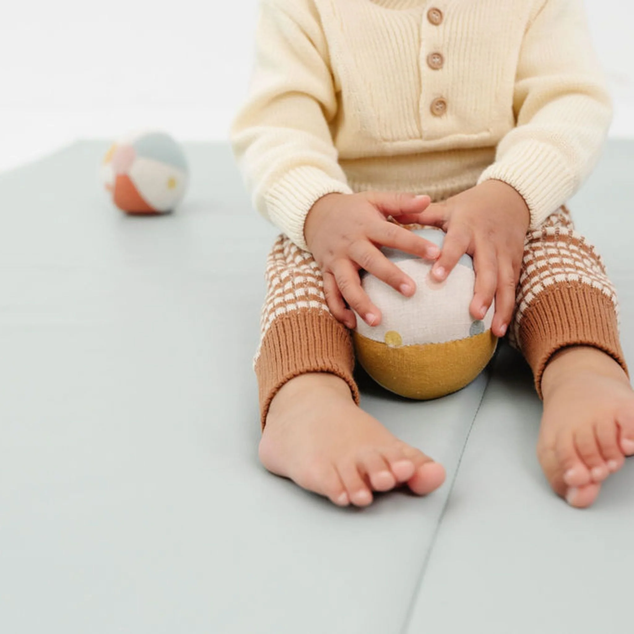 Toki Mats Padded Play Mat Cover, Sage Vegan Leather Cover - Image 5