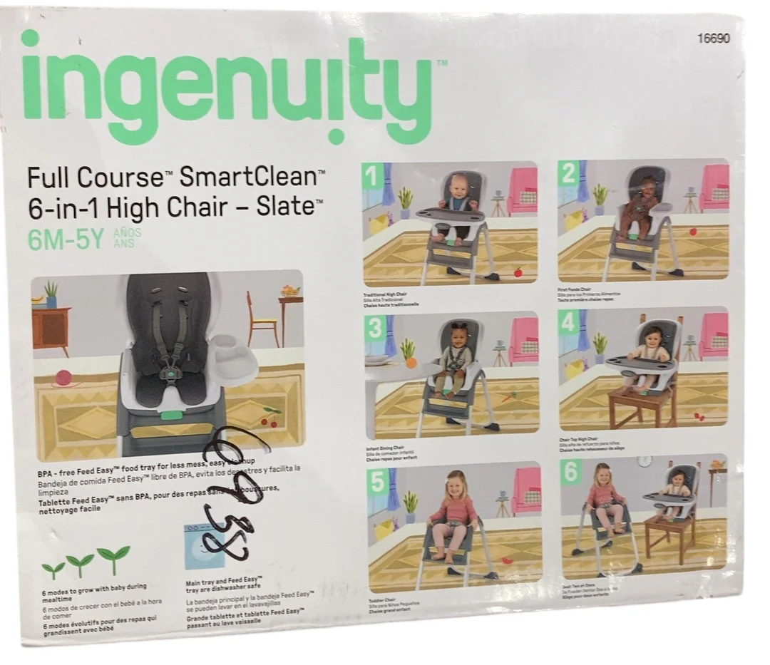 Ingenuity Full Course 6-in-1 High Chair, Slate - Image 3