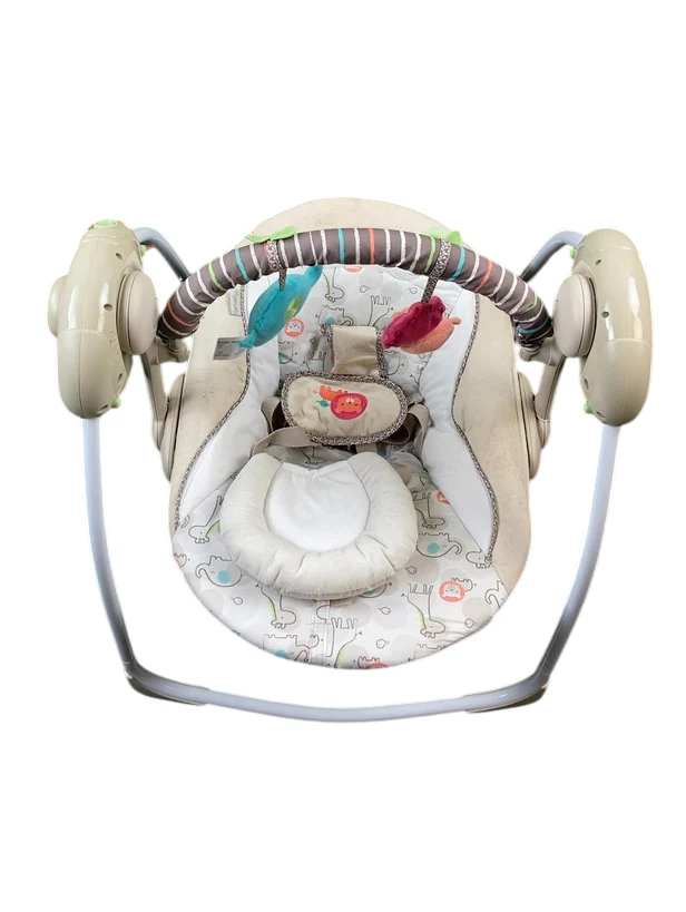 Ingenuity Soothe N Delight Portable Swing, Cozy Kingdom - Image 3