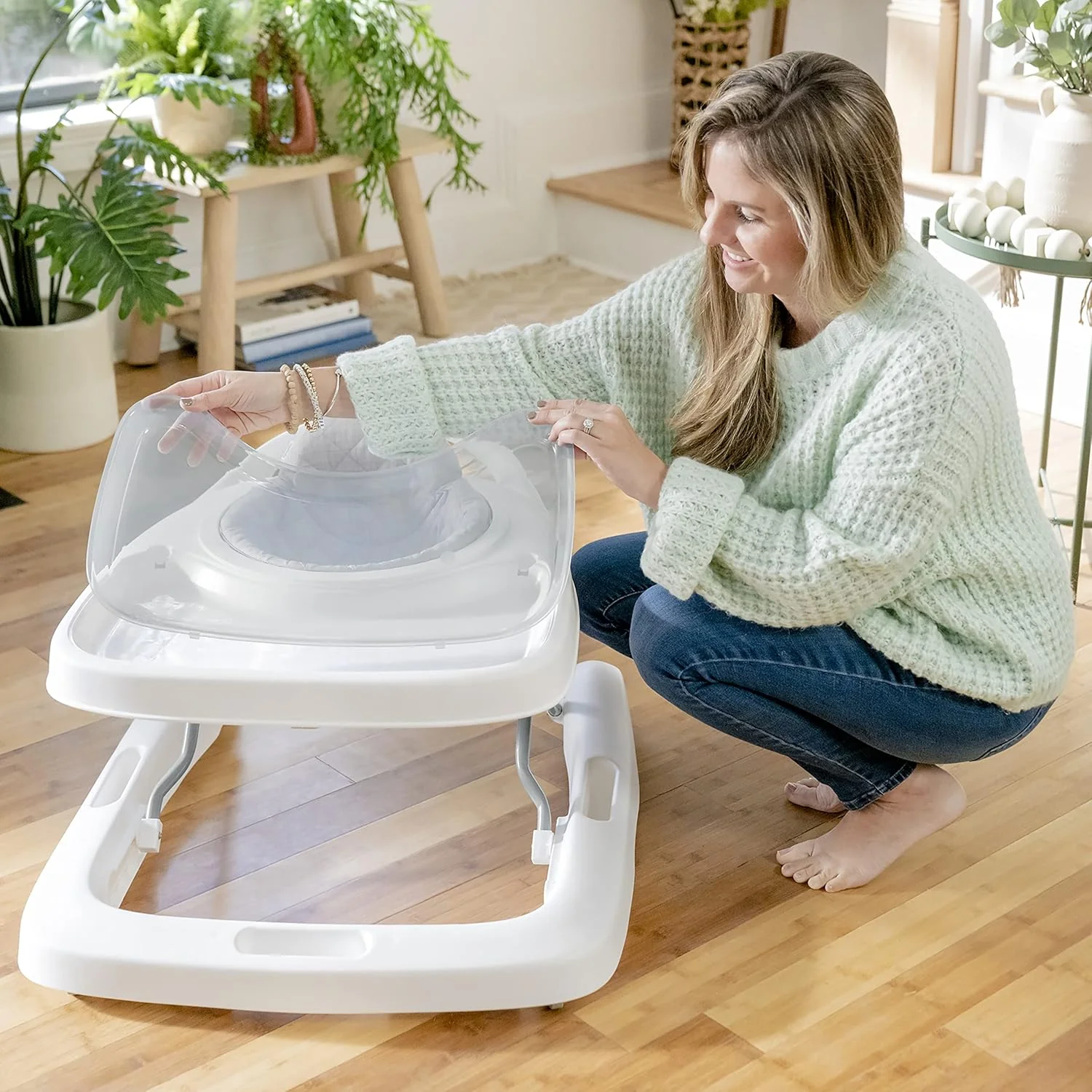 Ingenuity Step & Sprout 3-in-1 Foldable Activity Walker, First Forest - Image 3