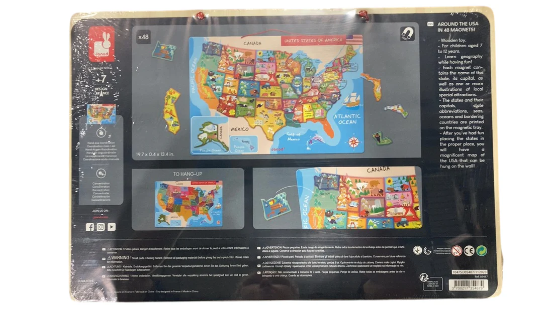 Janod Magnetic USA Map Puzzle - Image 3