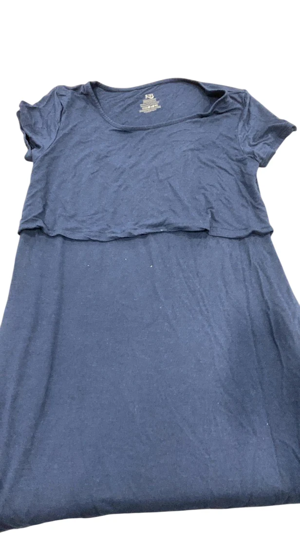 Kindred Bravely Eleanora Bamboo Maternity & Nursing Lounge Dress, Navy Heather, Small - Image 2