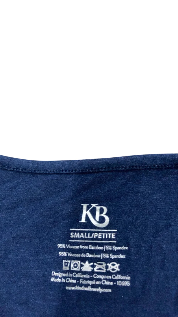 Kindred Bravely Eleanora Bamboo Maternity & Nursing Lounge Dress, Navy Heather, Small - Image 4