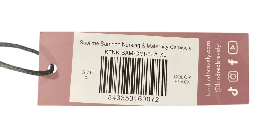Kindred Bravely Sublime Bamboo Maternity & Nursing Cami, Black, XL - Image 5