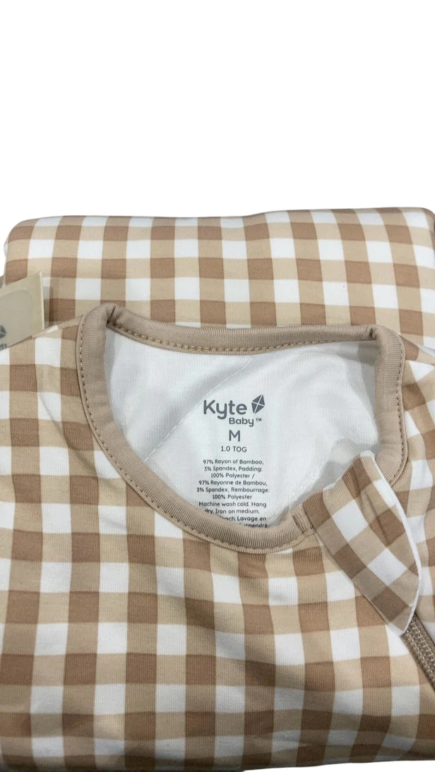 Kyte Baby Sleep Bag TOG 1.0, Gingham Bisque, Medium (18-30lbs) - Image 3