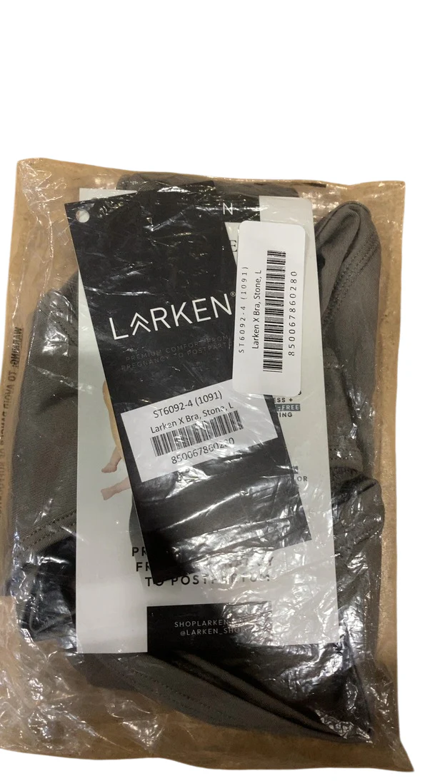 Larken The Larken X Nursing Bra, Large, 2 pack, Mocha/ Stone - Image 2