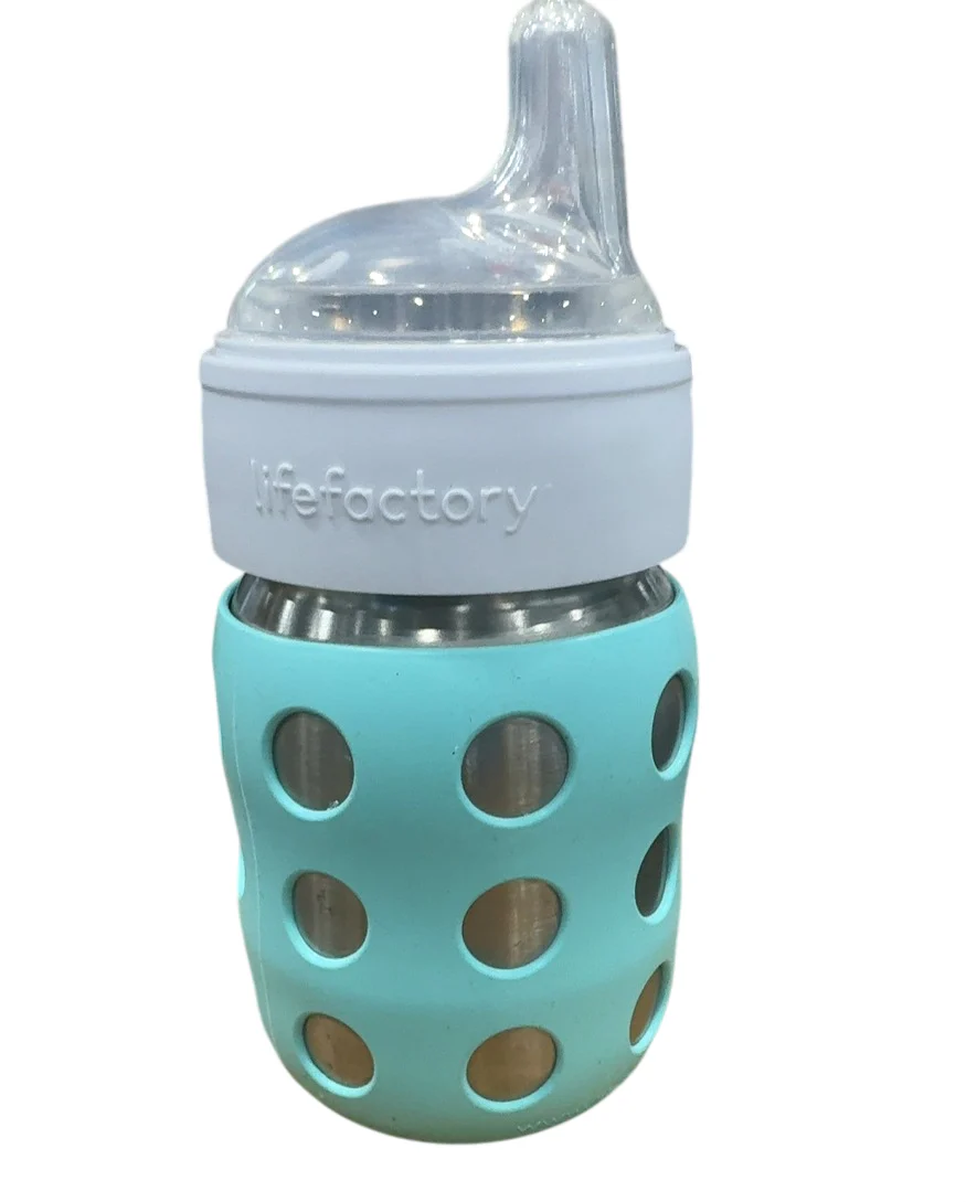 Lifefactory 8-Ounce Stainless Sippy Cup, denim - Image 2