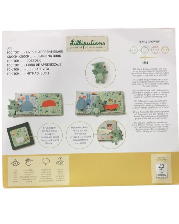 Lilliputiens Joe Knock-Knock Learning book, Joe the Dragon - Image 3