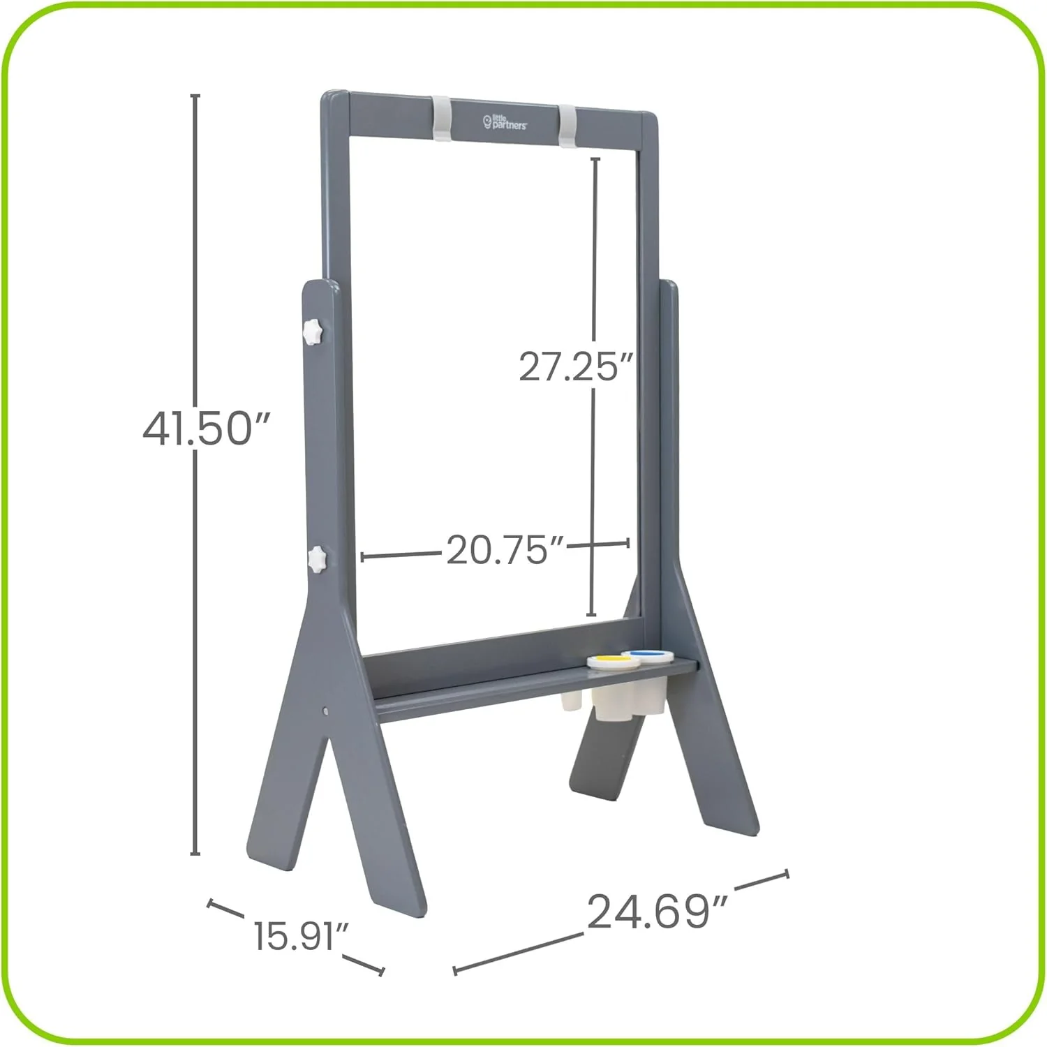 Little Partners Peek-A-Boo Art Easel, Earl Grey - Image 4