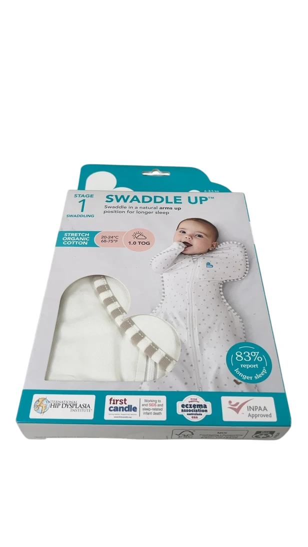 Love To Dream Organic Swaddle UP Original 1.0 Sleep Sack, Cream, Medium - Image 3