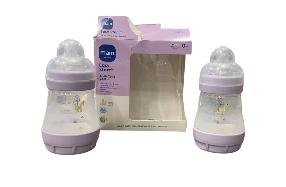 MAM Easy Start Anti-Colic Bottle, 2 Pack, Lavender, 5oz/160ml - Image 4