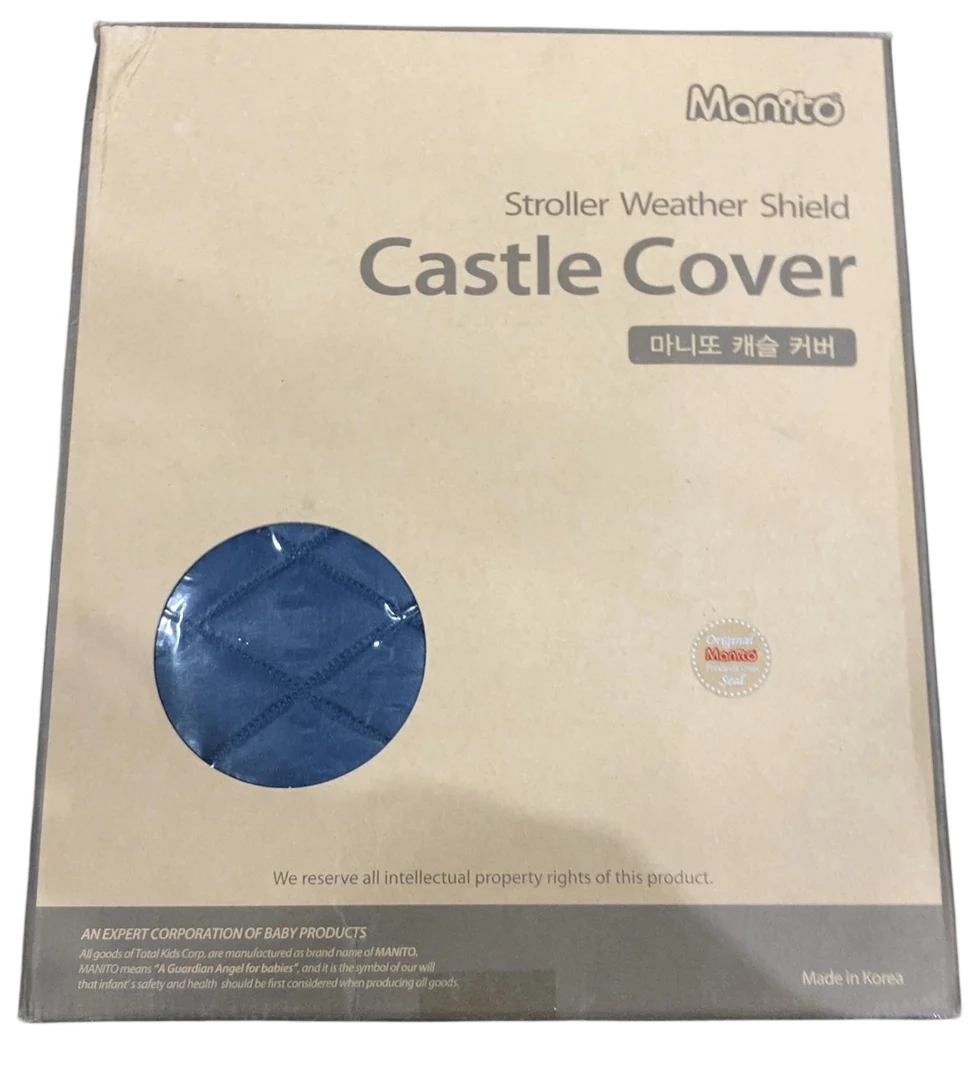 Manito Castle Beta Stroller Weather Shield, Navy - Image 3
